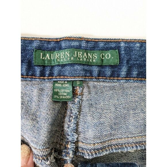 Lauren Jeans Co. Ralph Lauren Jeans Crop Capri Blue 100% Cotton Denim - Picture 3 of 12
